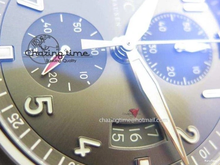 MIROTIME 0413 Pilot Spitfire Chrono ZF Best Edition Gray Dial On SS Bracelet A WrinkleFree 7357